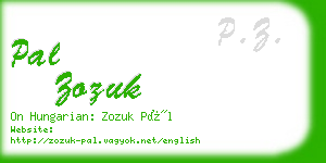 pal zozuk business card